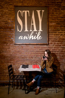Senior Portrait Coffee Shop City Lights Waterfall-50