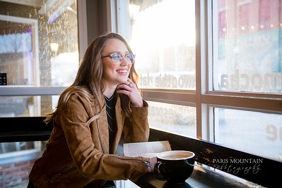 Senior Portrait Coffee Shop City Lights Waterfall-40