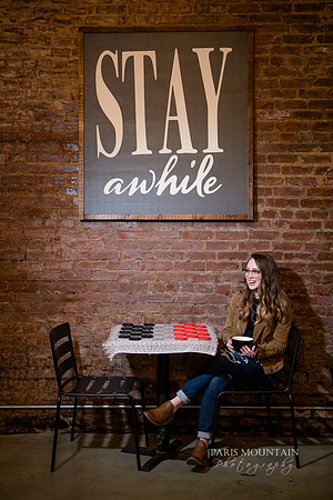 Senior Portrait Coffee Shop City Lights Waterfall-49