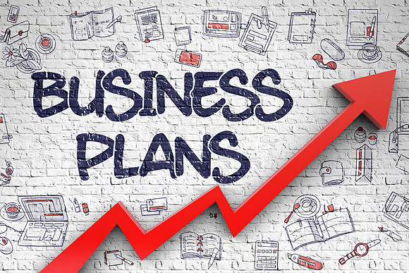 Business-Plan-Words-With-Red-Upward-Arrow